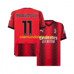 Camisola AC Milan Ibrahimović 11 Homem Equipamento Primeiro 2023-2024 Manga Curta